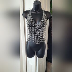 Elegant Clear Backless Top